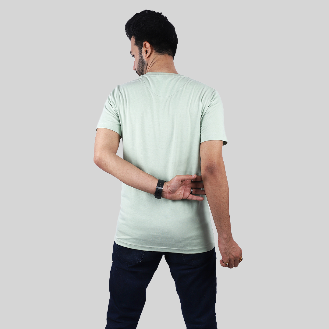 Elmento's Celadon Green Solid Tees