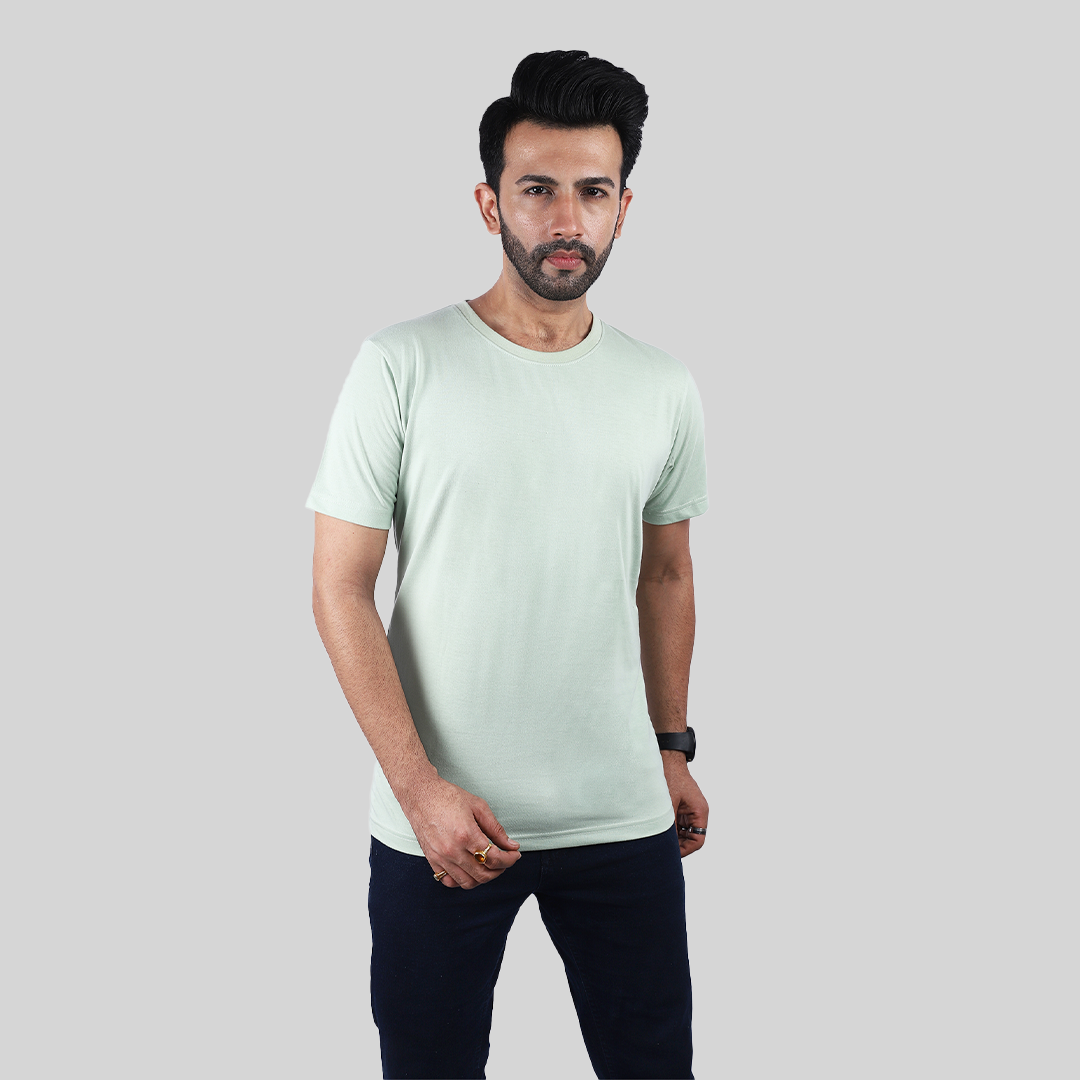 Elmento's Celadon Green Solid Tees