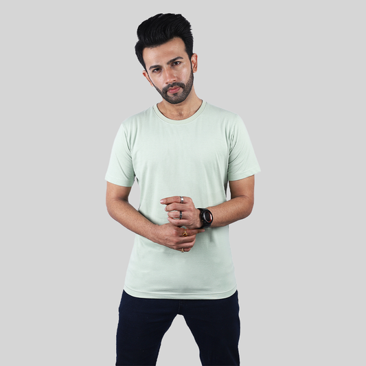 Elmento's Celadon Green Solid Tees