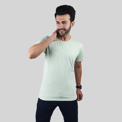 Elmento's Celadon Green Solid Tees