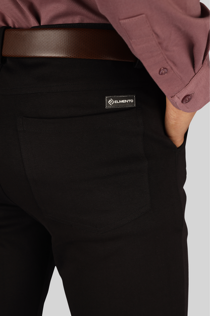 Jet Black - Flexi Trouser