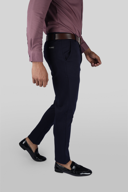 Navy Blue - Flexi Trouser