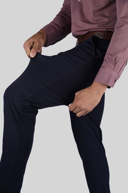 Navy Blue - Flexi Trouser