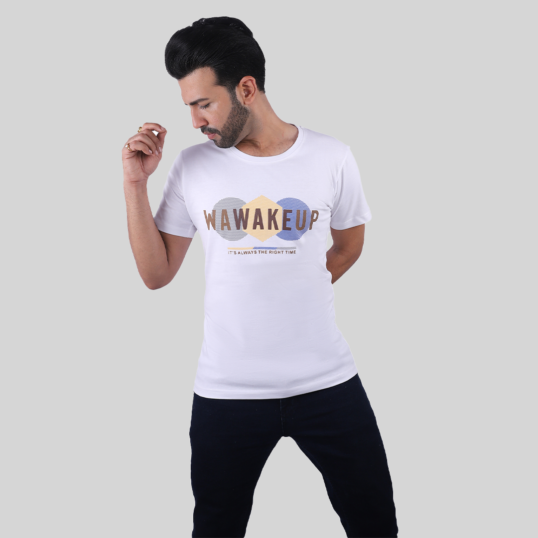 “WA WAKE UP” Crew Neck T-Shirt