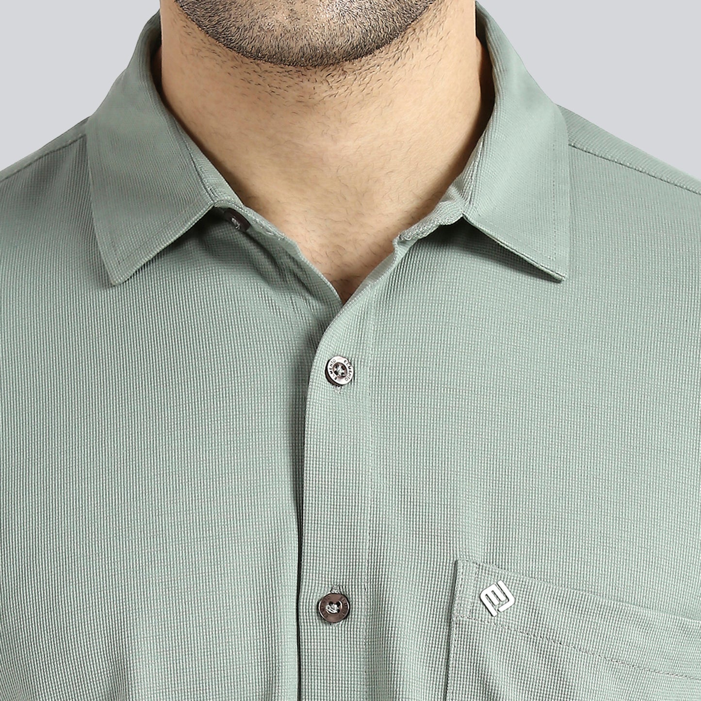 Olive Green Comfy Half Sleeves Formal Shirts (with pocket)