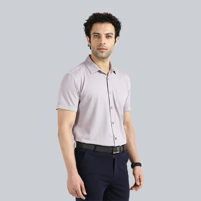 Ultimate Grey Comfy Half Sleeves Formal Shirts (with pocket)