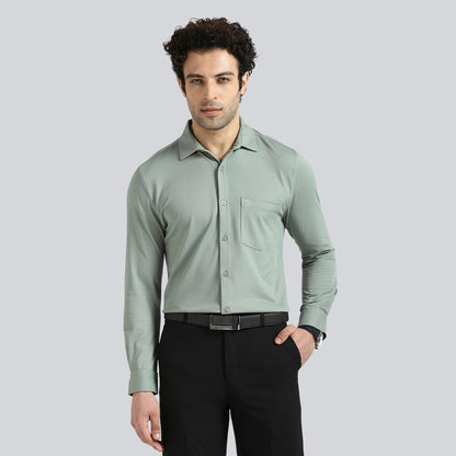 Olive Green Full Sleeve Comfy Formal Shirts