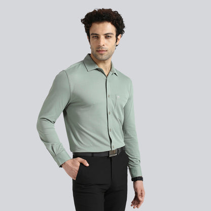 Olive Green Full Sleeve Comfy Formal Shirts