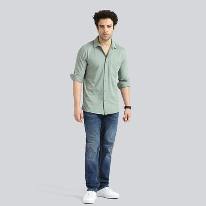 Olive Green Full Sleeve Comfy Formal Shirts