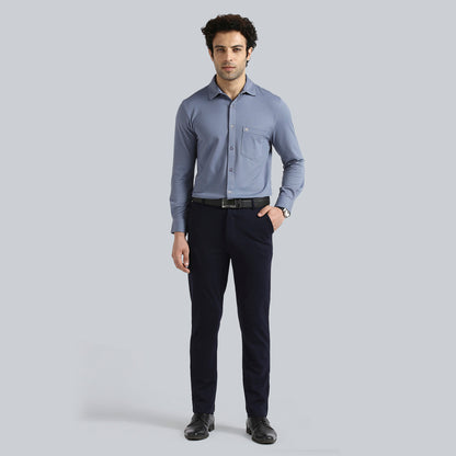 Steel Blue Full Sleeve Comfy Formal Shirts